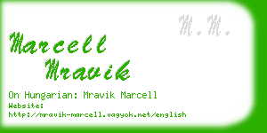marcell mravik business card